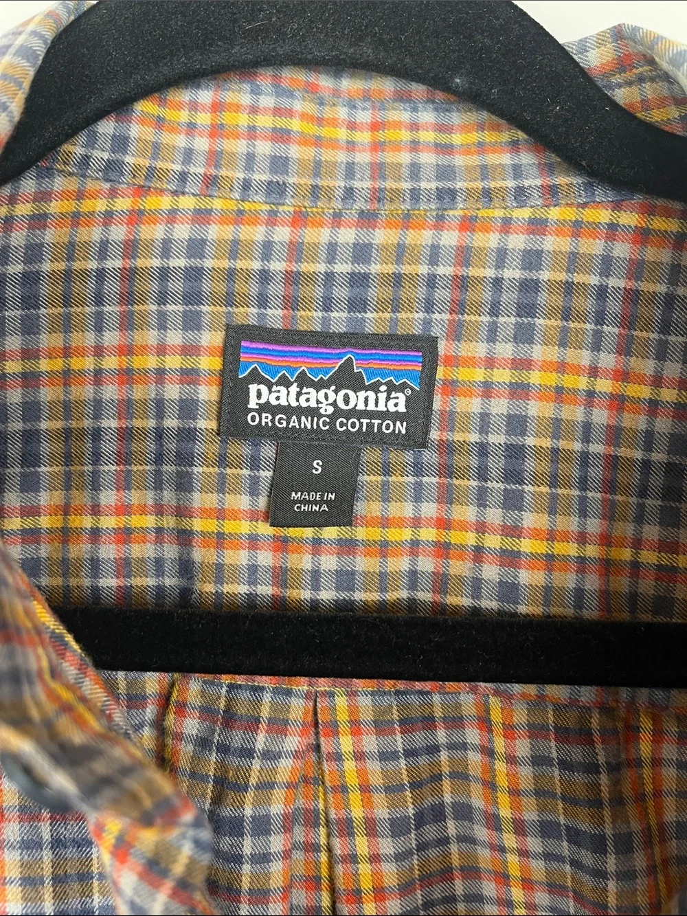 Patagonia Organic Pima Cotton Long-Sleeve Plaid Button-Down Shirt Men's Small